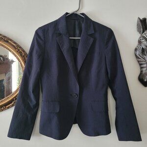 The Suit Company Navy Pinstripe Wool Blend Blazer – Size 38 (fit small)